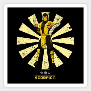 Scorpion Retro Japanese Mortal Kombat Sticker